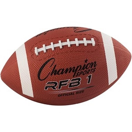 Champion Sports Official Size Rubber Football CSIRFB1